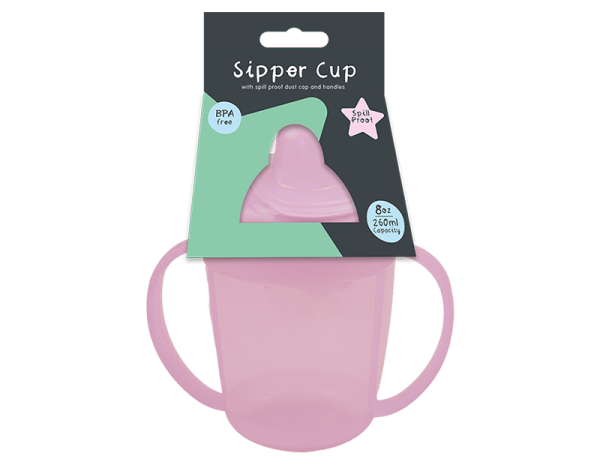 Sipper Cup with Handle and Dust Cover 260ml 8oz