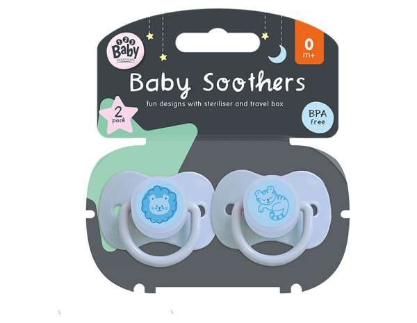 Soothers With Steriliser & Travel Box 2pk