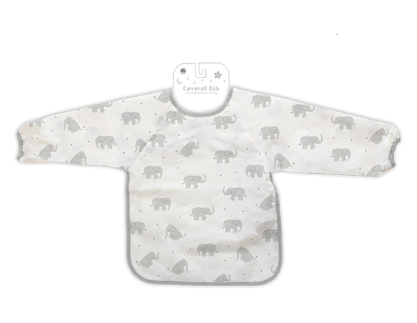 Long Sleeve Coverall Baby Bib - Giraffe - Elephant - Bear
