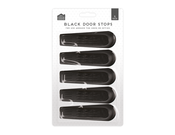 Black Door Stops - 5 Pack
