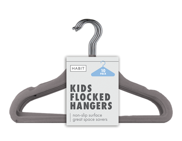 Kids Velvet Clothes Hangers 10pk - 5056283869549