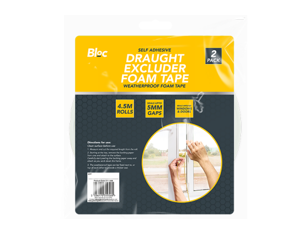 Draught Excluder Tape - 2 Rolls