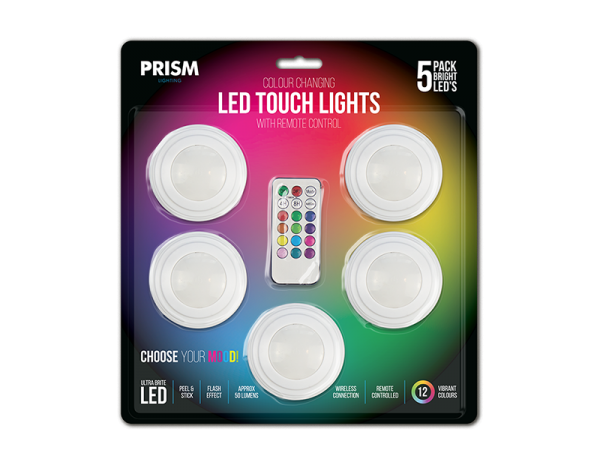 LED Touch Lights 5pk - 5056283866456