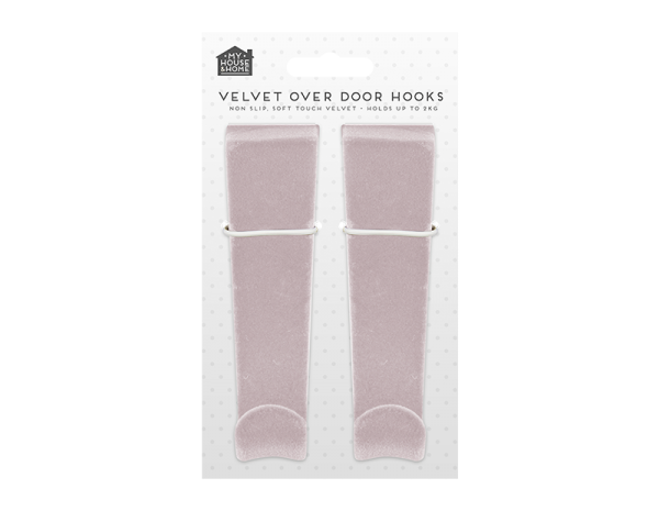 Velvet Over-the-door Hooks 2pk