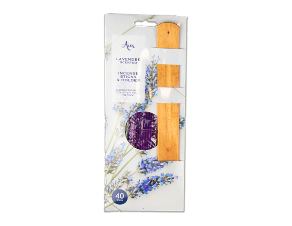 Incense Sticks & Holder 40pk