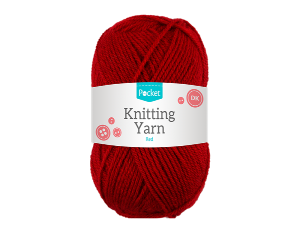 Acrylic Knitting Yarn Red 75g