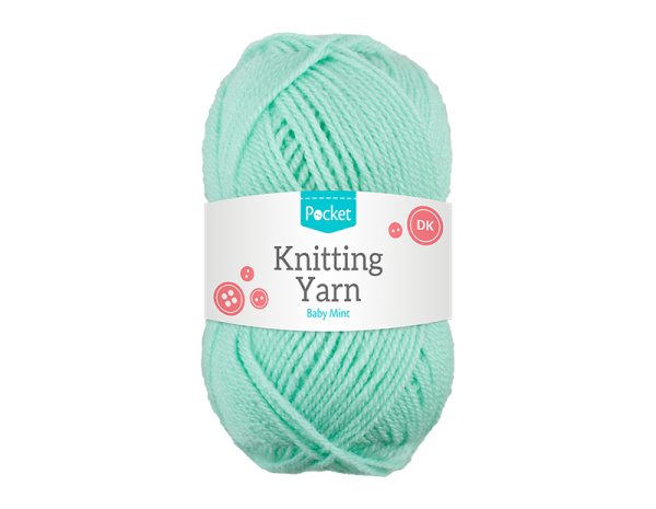 Acrylic Knitting Yarn Baby Mint 75g