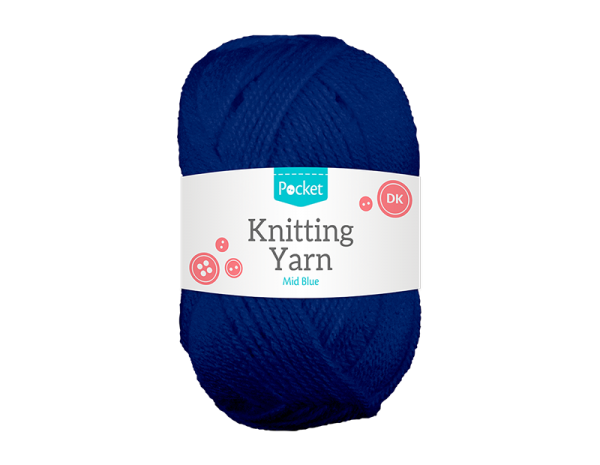 Acrylic Knitting Yarn Mid Blue 75g