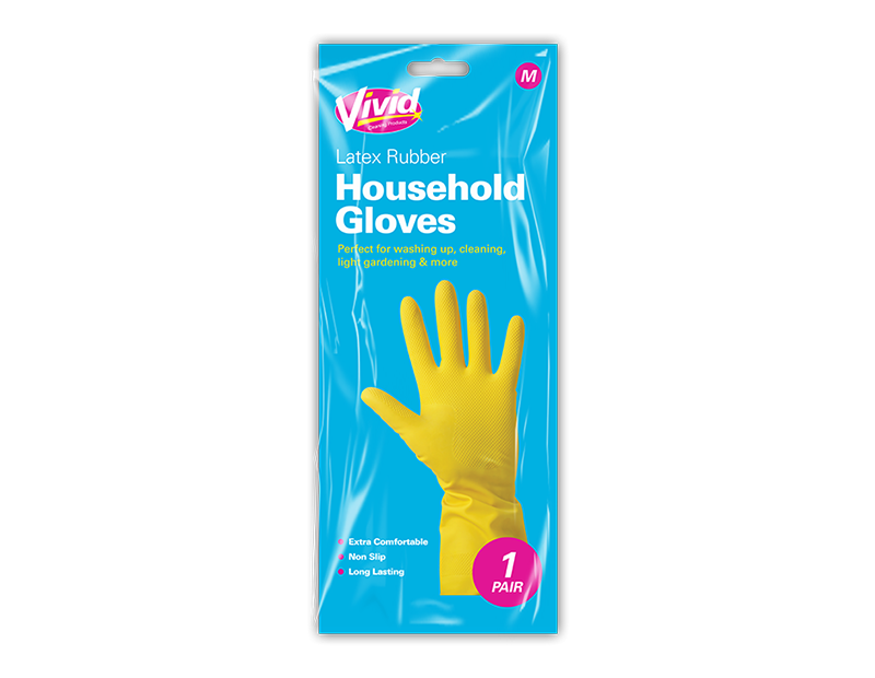 Household Cleaning Gloves 1 Pair - Medium - 5056170341769