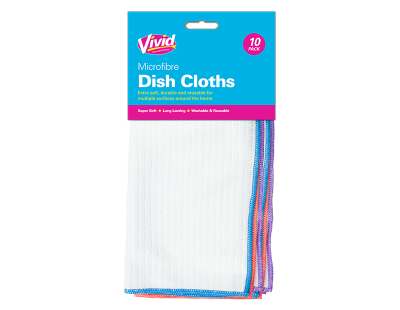 Microfibre Dish Cloths 10pk - 5056283865701