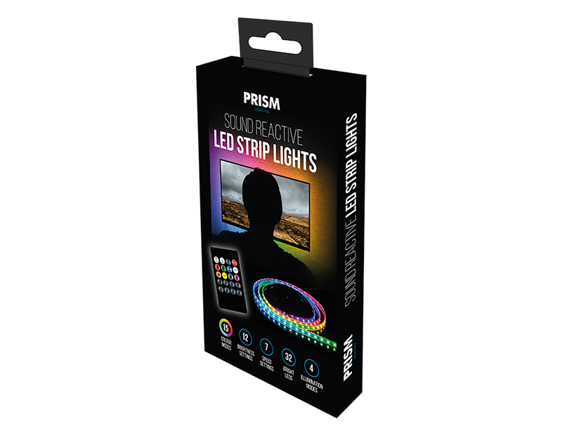 Sound Reactive LED Strip Lights 2M - 5056283850509