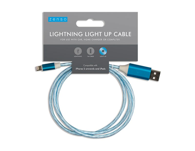 Lightning Light Up Charging Cable - 5056170350617