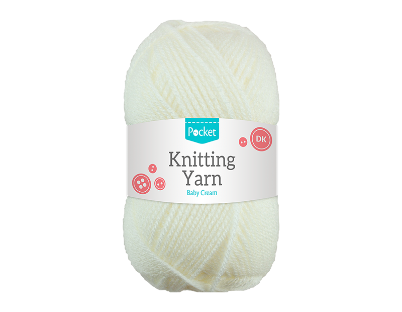 Acrylic Knitting Yarn Baby Cream 75g