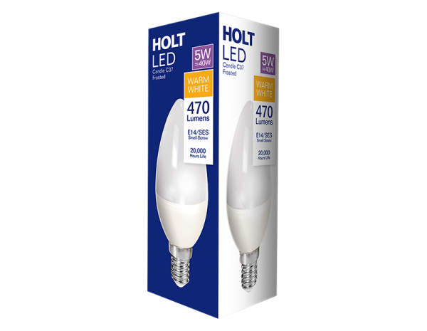 LED Candle Bulb 5W E14 SES Warm White - 5056283804397