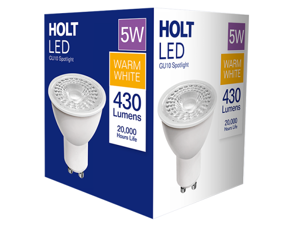 LED Spotlight 5W GU10 Warm White - 5056283804410